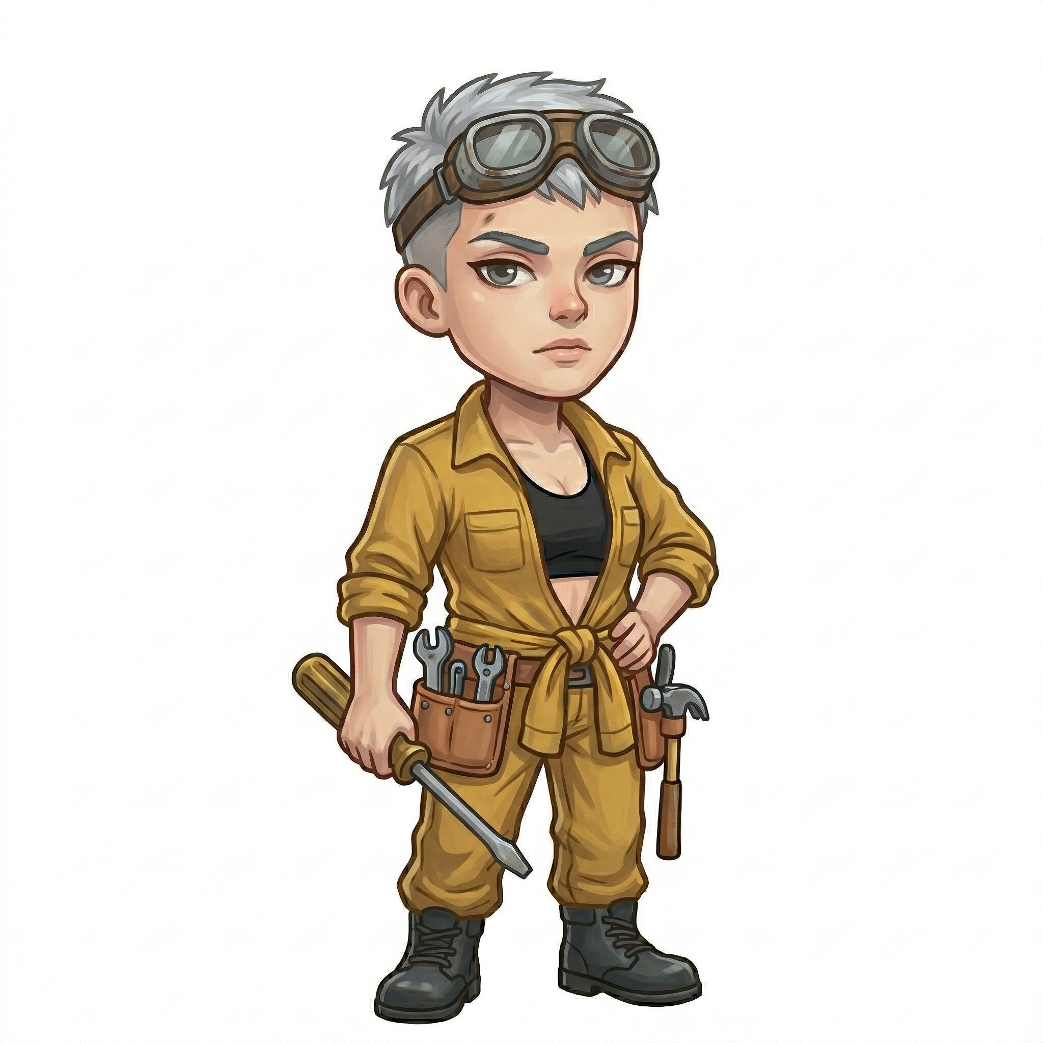 ISTP（巨匠）の女性キャラクターイメージ